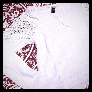 Cream Crocheted Shoulder Sweater